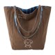thumbnail image 1 of Bolso tote para mujer, reutilizable, informal, ligero, ideal para la playa, picnics y compras. Marrón, 1 of 9