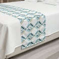 thumbnail image 2 of Geometric Bed Runner, Tribal Motifs Formed Triangles in Continuous Style Cold Soft Colors, Decorative Accent Bedding Scarf for Hotels Homes and Guestrooms, Queen, Pale Sepia Slate Blue, by Ambesonne, 2 of 2