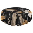 thumbnail image 5 of Round Tablecloth 60 Inch Waterproof flower Polyester Table Cover Stain Wrinkle Free for Dining Room, 5 of 5