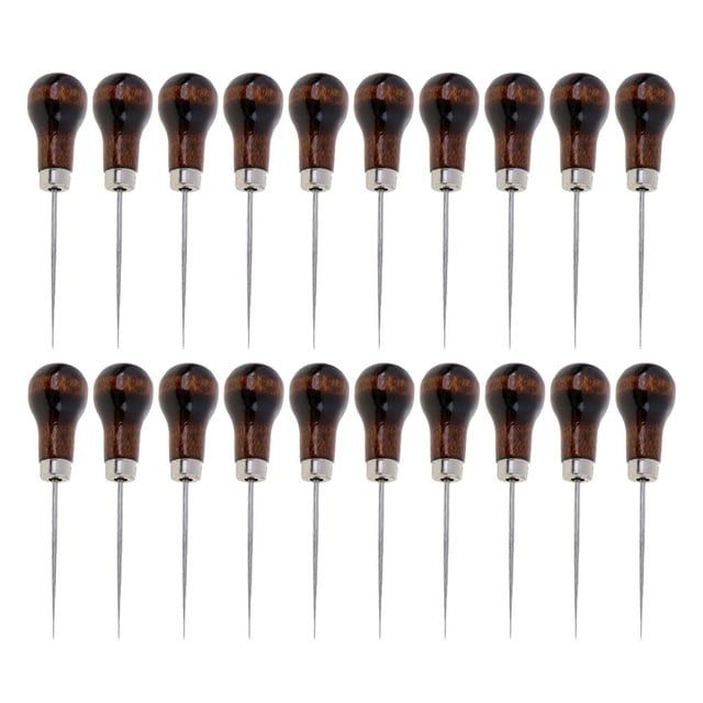 20-Pack De De Con Forma De Calabaza Scratch Awl Tool Pin Punzonado Para Bolsa de material cuero Agujero DIY Hecho perfecl Punzón para rascar con mango de madera