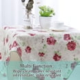 thumbnail image 6 of 35" x 35" Home Square Vinyl Floral Printed Tablecloth Peony Pattern, 6 of 8