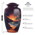 thumbnail image 2 of Beach Cremation Urns For Adult Male & Femla - Sunset Keepsake Urns For Human Ashes Adult Man - 1 Large 10 Inch - Funeral Urn For Mom, Purple Urn For Human Ashes Set Of 4, 3 Inch Small, 2 of 7
