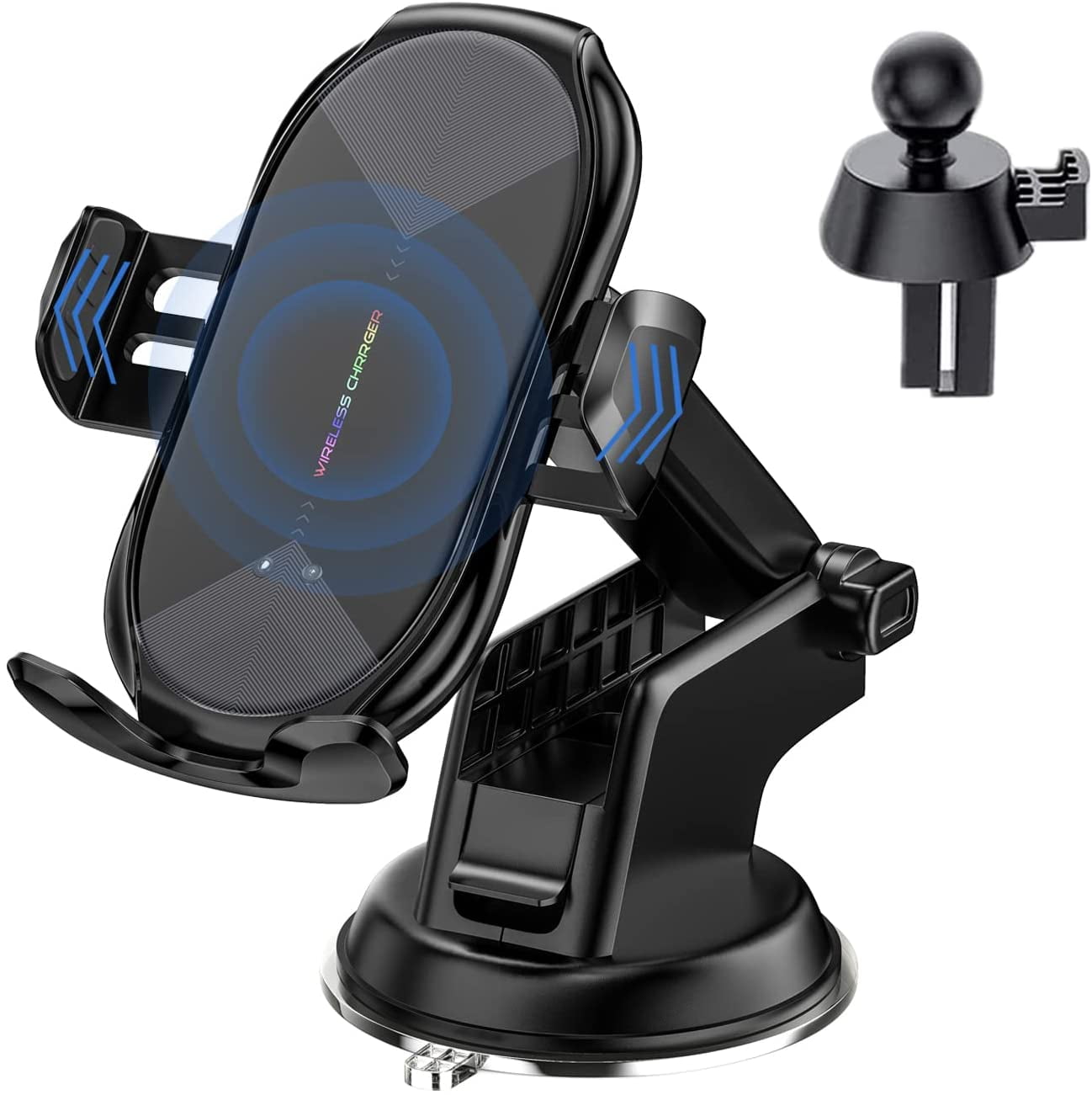 Wrijven Arrangement schending Wireless Car Charger,15W Fast Charging Auto-Clamping Car Phone Holder Mount,Air Vent Windshield Dashboard Car Phone Mount,Long Arm Suction Cup Cell Phone Holder - Walmart.com Wrijven Arrangement schending Wireless Car Charger,15W Fast Charging Auto-Clamping Car Phone Holder Mount,Air Vent Windshield Dashboard Car Phone Mount,Long Arm Suction Cup Cell Phone Holder - Walmart.com