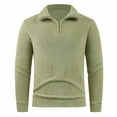 thumbnail image 2 of Betivan Mens Quarter Zip Pullover Fleece Long Sleeve Golf Shirt Warm Winter Athletic Sweater Lightweight, 2 of 6