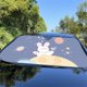 thumbnail image 2 of Cubierta del parabrisas delantero del parasol del coche | Paño aislante térmico reflectante | Protección solar UV | Escudo plegable para todas las estaciones | Se adapta a la mayoría de los coches, 2 of 7