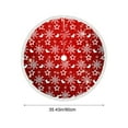 thumbnail image 3 of Antqov Christmas Tree Skirt 35" Tree Skirts for Christmas Tree Printed with Snowflake Rustics Soft Tree Mat Bottom for Christmas Holiday Party Decorations, 3 of 6