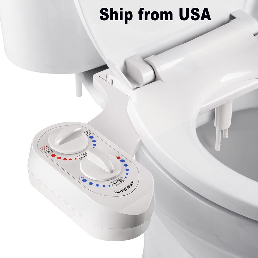 Bidet addon Dual Nozzle NonElectric Manual Toilet Bidet Attachment Cold/Hot Water Walmart