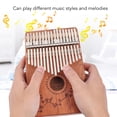 thumbnail image 3 of Piano De Pulgar De 17 Teclas, Tablero Hueco, Kalimba Portátil De Madera De Caoba De Alta Dureza Para Regalo De Cumpleaños Festivo, 3 of 7