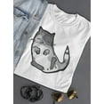 thumbnail image 3 of Funny Grey Cat T-Shirt Women -Image by Shutterstock, Female Small, 3 of 4