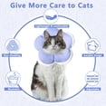 thumbnail image 6 of Minzimin 1Pack Cat Cone Collar Soft, Waterproof Cats Cones to Stop Licking After， Adjustable Soft Elizabeth Cats Collars , Flower Shape Cat Recovery Collar, 6 of 8