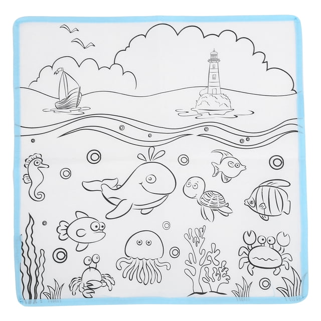 Doodle Cloth Mat, Clear Lines Drawing Mat Erasable For Kids Drawing Painting