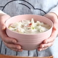 thumbnail image 4 of Dinnerware Set 8Pcs Cereal Bowls Dishwasher & Microwave Wheat Bowls Easy to Clean Lightweight Desserts & Soup Bowl Portable for Picnics ，Snack Plastic Bowls Set，Multi Color, 4 of 9