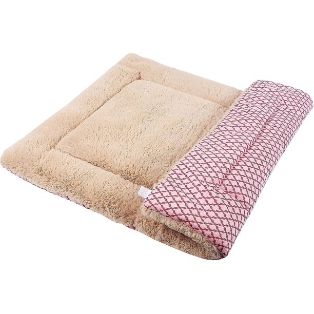 Colchón para perros, colchón para mascotas, manta para perros Xz014 (m (75 * 55 cm), felpa corta rosa)