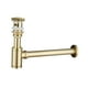 thumbnail image 1 of Desagüe de desagüe para lavabo, moderno, montado en la pared, con accesorio antibloqueo y olores. Oro, 1 of 6