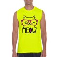 thumbnail image 1 of Mens Meow Cute Cat Kitty Ultra Cotton Sleeveless T-Shirt, 1 of 5