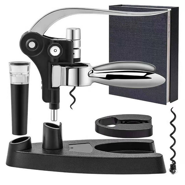 Wine Bottle Opener Corkscrew SetDoes Not Break SOLID Wine Accessroies Gift Set with Stand