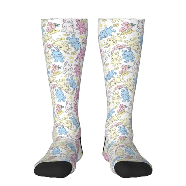 Balery Cartoon Bunny Calcetines novedosos Calcetines deportivos Calcetines hasta la rodilla Calcetines de algodón Calcetines originales y geniales