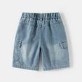 thumbnail image 5 of Boys Stretch Denim Shorts Elastic Waist Comfortable Casual Summer Outdoor Play Pants for Kids, 5 of 8