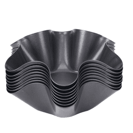 2-Pack Black Carbon Steel Tortilla Bowl Makers - Non-Stick Baking Bowls, 6.3" Diameter, For Taco Salads & Desserts