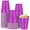 Purple, variant on 50 Pcs Disposable Plastic Cups, MODANU Colored Plastic Cups, 16 oz Plastic Party Cups, Strong and Sturdy Disposable Cups for Party, Wedding, Christmas, Yellow