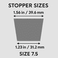 thumbnail image 3 of Homebrewstuff Size 7.5 Drilled Rubber Stopper (1.56 in / 39.6 mm Top Diameter) for Carboys and Fermenters for Home Beer and wine making, 3 of 5
