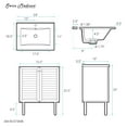 thumbnail image 2 of Bron 24 in. Brown Oak Bathroom Vanity With Black Ceramic Sink Top, 2 of 8
