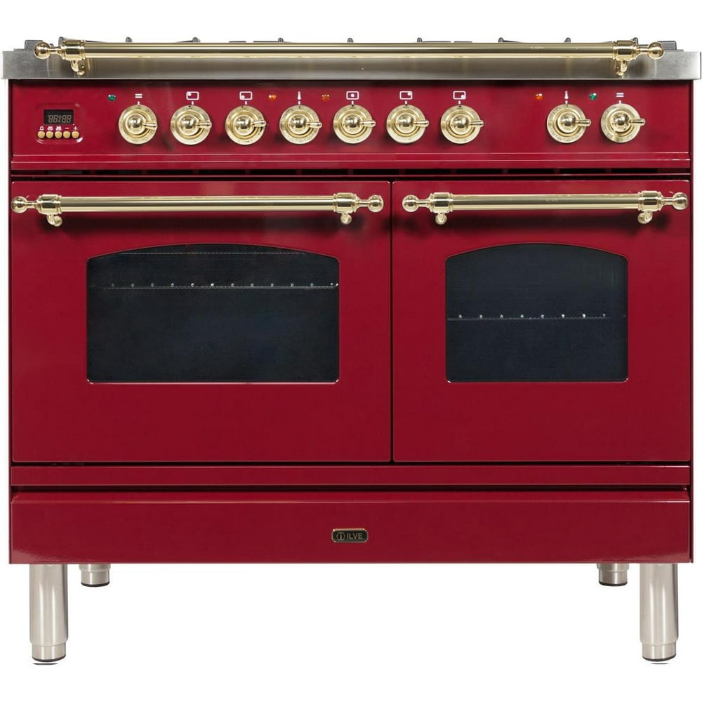 Ilve UPDN100FDMPRB Nostalgie Series 40 Inch Dual Fuel Convection
