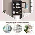 thumbnail image 6 of Legahome Bathroom Cabinets Over The Toilet, Home Over The Toilet Storage with Inner Adjustable Shelf and Open Storage Shelf, Modern Over Toilet Cabinet Bathroom Organizer Cabinet Space Saver, Espresso, 6 of 8