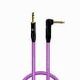 thumbnail image 1 of 1/4" TRS Male to Right Angle 1/4" TS - 1 Feet - Purple - Pro 3-Pin Microphone Connector for Powered Speakers, Audio Interface or Mixer for Live Performance & Recording, 1 of 7
