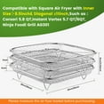 thumbnail image 2 of 3 pcs 8"Square Air Fryer Rack，304 Grill Stainless Steel Grill Dehydrator Rack for Vortex,Nuwave,Ninja, 2 of 6