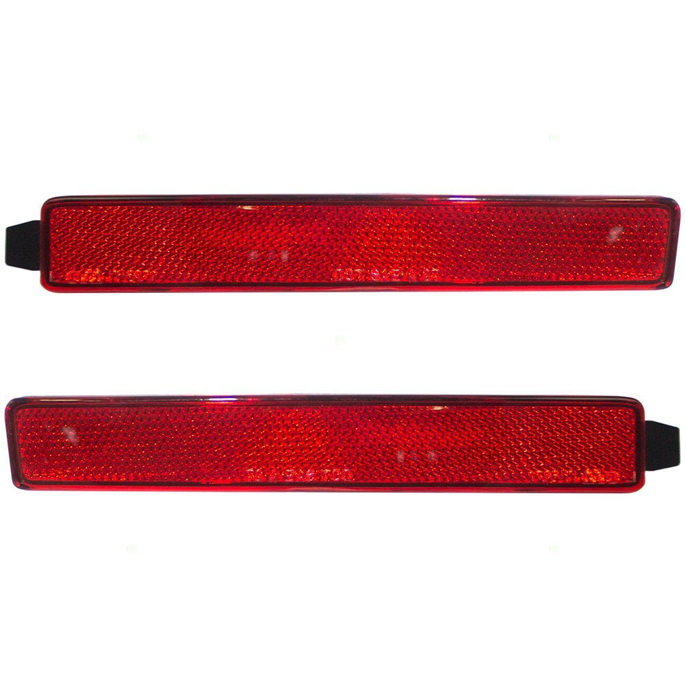 Pair Set Rear Bumper Reflector Lights Lamps Replacement for Acadia Outlook SRX Traverse 25881881 25881882 