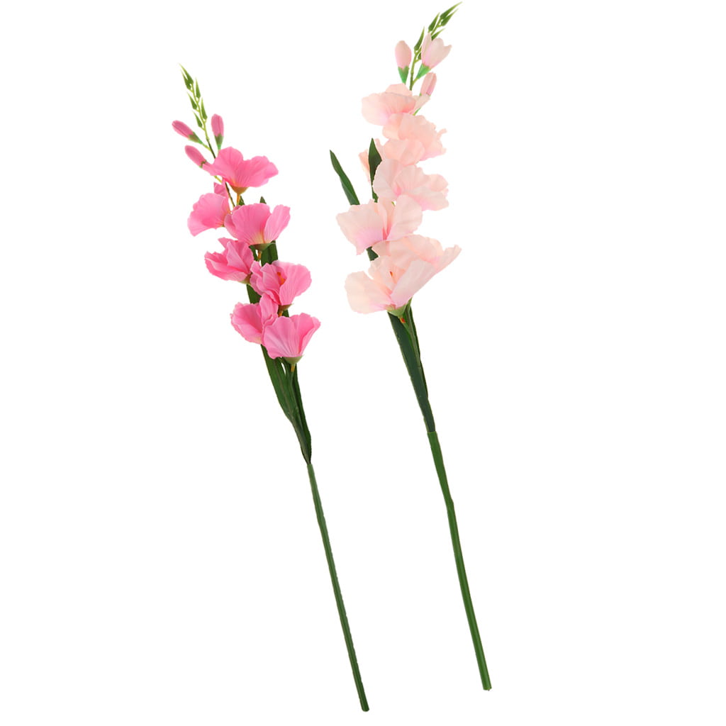 80cm Artificial Gladiola Gladiolus Flower Stem Home Garden Decor Light Pink 
