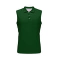 thumbnail image 4 of Men's Summer Tank Tops Quarter Button Lapel Collar Tanks Solid Lightweight Breathable Sleeveless Shirts Top, 4 of 8