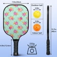 thumbnail image 4 of Pickleball Paddles Set,Pioneer Flower Floral Print Pattern Fiberglass Surface Pickleball Racket Set with 2 Indoor Outdoor Pickleball Balls and Pickleball Bag,Pickle-ball Equipment, 4 of 6