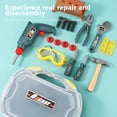 thumbnail image 4 of Matoen Little Engineer Portable Repair Box Toy Set Simulation Wrench Chainsaw Children's Repair Tool Toys 19-piece Set, 4 of 7