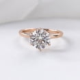 thumbnail image 3 of Cora Jewellery 2.5CT Tulip Setting Round Moissanite Solitaire Engagement Ring For Women, 14K Rose Gold, 3 of 5
