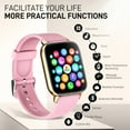 thumbnail image 3 of XAXRE Women Men Smart Watch, 1.72 in HD Display, Aluminum Case with Pink Sport Band, New, 1 Count, 1 Pack, 3 of 8
