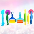 thumbnail image 2 of DIY Plastic Handheld Roller for Children Clay Rolling Pin Toy Made of Durable Plastic 7PCS Assorted Color, 2 of 8