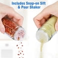 thumbnail image 4 of 20-Jar Revolving Spice Rack Organizer, Stainless Steel/Wooden Tower for Cabinet & Countertop with Labels, Funnel & Brushes, 4 of 7