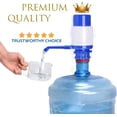 thumbnail image 3 of LNKOO Water Bottles Pump Blue Manual Hand Pressure Drinking Fountain Pressure Pump Water Press Pump with an Extra Short Tube and Cap Fits Most 2-6 Gallon Water Coolers BPA-Free, 3 of 6
