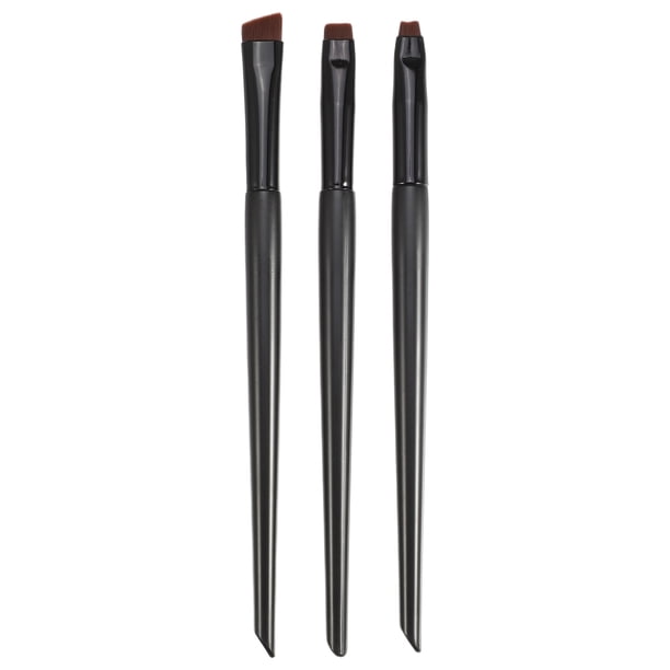 Juego de brochas de maquillaje Unique Bargains 3 uds. Pincel para cejas Delineador de ojos Mango de madera
