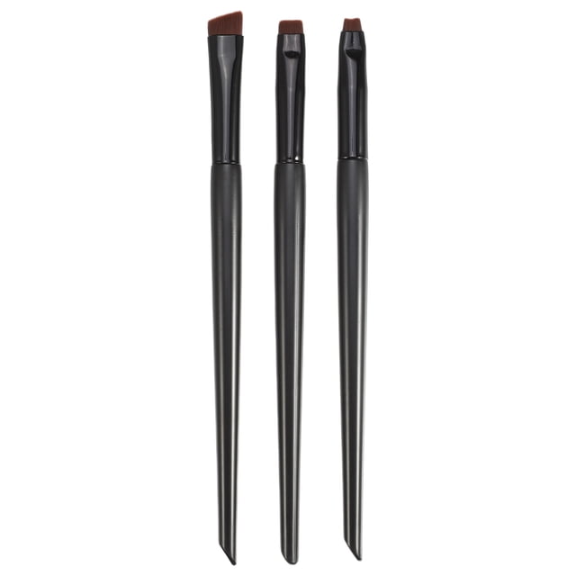 Juego de brochas de maquillaje Unique Bargains 3 uds. Pincel para cejas Delineador de ojos Mango de madera