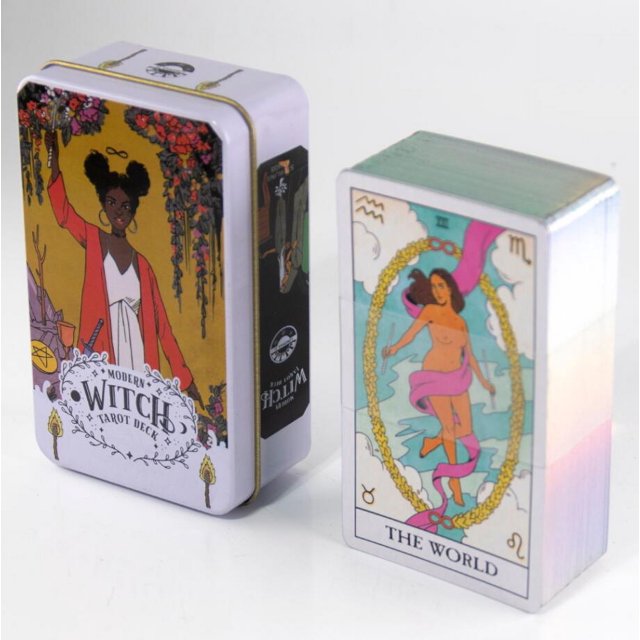 Caja de hierro, baraja de cartas de Tarot con estampado en caliente, naipes de alta gama, venta al por mayor, cartas de oráculo