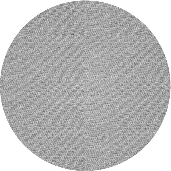Ahgly Company Machine Washable Indoor Round Transitional Silver Gray Area Rugs, 7' Round