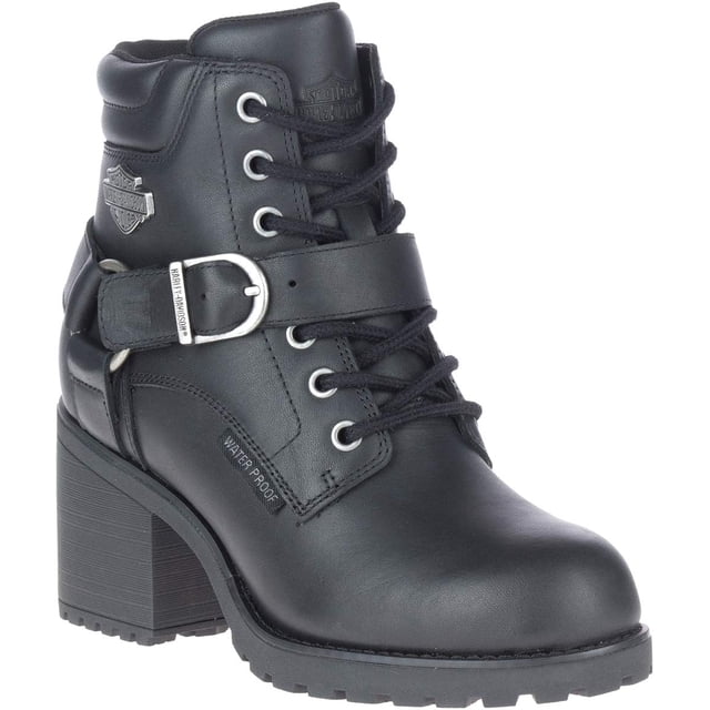 Harley-Davidson Footwear Bota De Moto Con Encaje Howell De 5"" Para Mujer, Color Negro 9