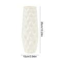 thumbnail image 3 of Blueek Plastic Glazed Look Vase for Home Decor Dried Flower - Durable Decorative Faux Flower Pot, 10 Inch, White, 3 of 7