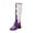 Purple Knee High Boots, variant on KIJBLAE Women's Knee High Boots Chunky Heel Chain Decor Square Toe Boots Faux Leather Block Heel Winter Boots Zipper Comfortable Warm Shoes Black 36