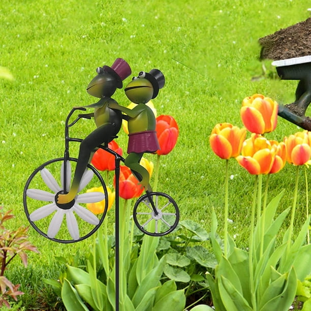 Spinner à Vent à Piles Moteur Spinner Sculpture d'art à Piles Vent Rotatif  Moteur à Piles Wind Spinner pour la Décoration de Jardinage : :  Jardin