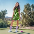 thumbnail image 3 of COEQINE Ladybird and Shamrock Print Tennis Dress for Women V-Neck Sleeveless Athletic Dresses with Pockets and Shorts Zip Up Soft 2 Pieces Golf Outfits for St. Patrick's Day, S, 3 of 7