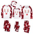 thumbnail image 1 of Pyjamas de Noël à Carreaux pour Famille Bébé Confortables et Décontractés Ensemble de Pyjama de Noël pour Famille Imprimé Col Rond Manches Longues Pantalons Longs Vêtements Pyjamas Rouges 3-6 Mois, 1 of 4